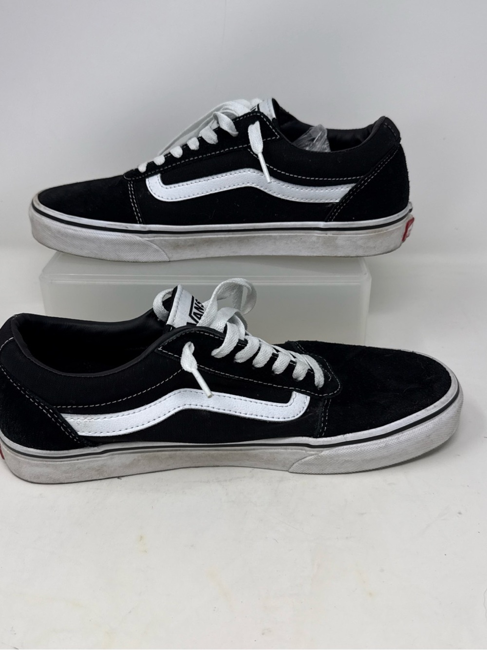 Vans Black and White Old Skool Low-Top Sneakers